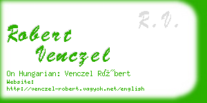 robert venczel business card